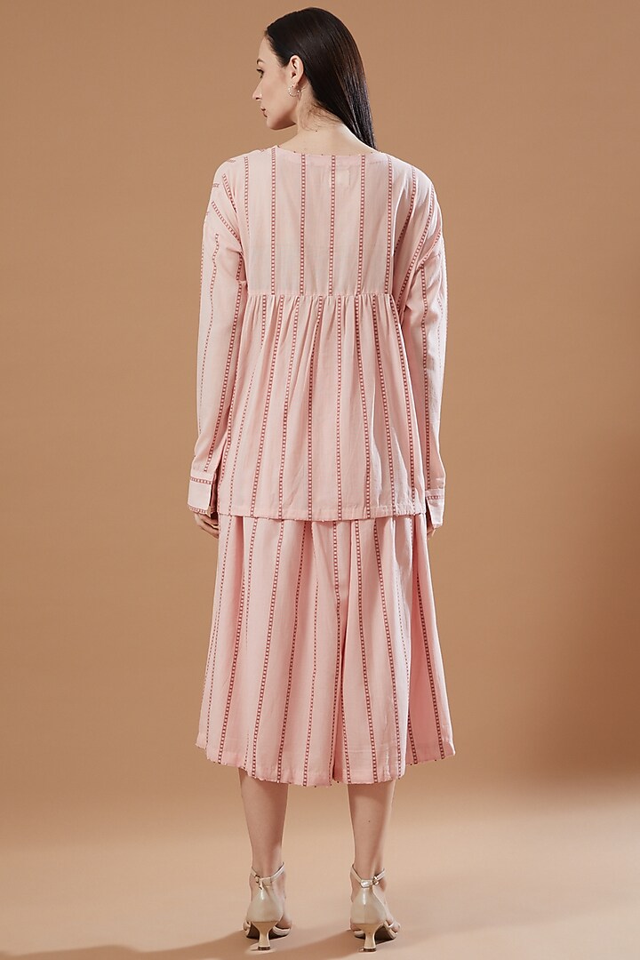Rust Pink Ankle-Length Culotte Pants by Theroverjournal at Pernia's Pop Up Shop