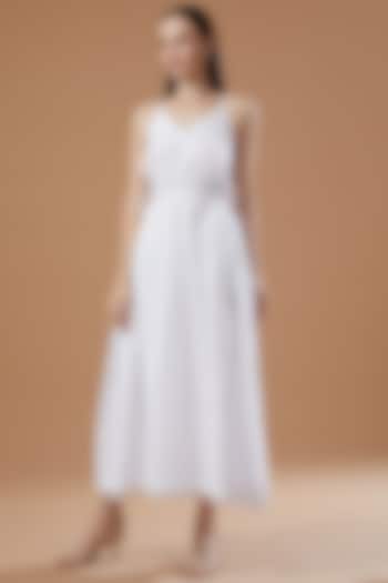White Cotton Summer Dress by Theroverjournal at Pernia's Pop Up Shop