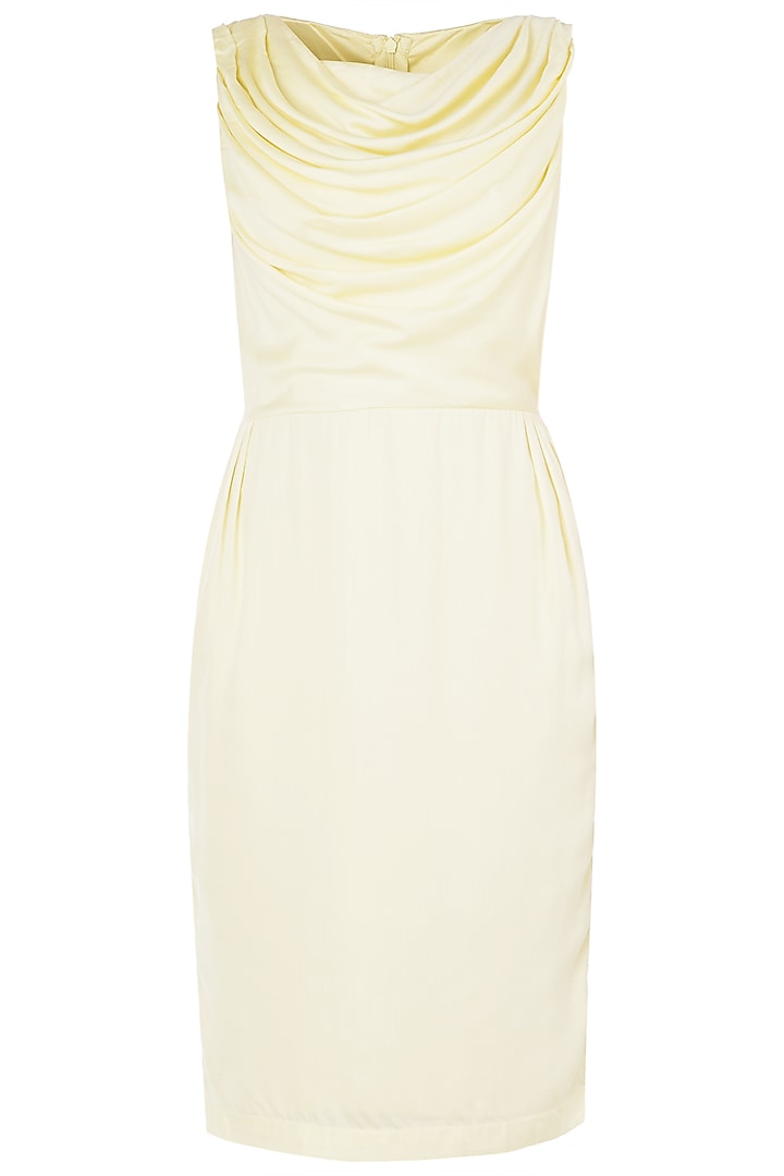 Pastel Yellow Cowl Neck Dress by Tara and I