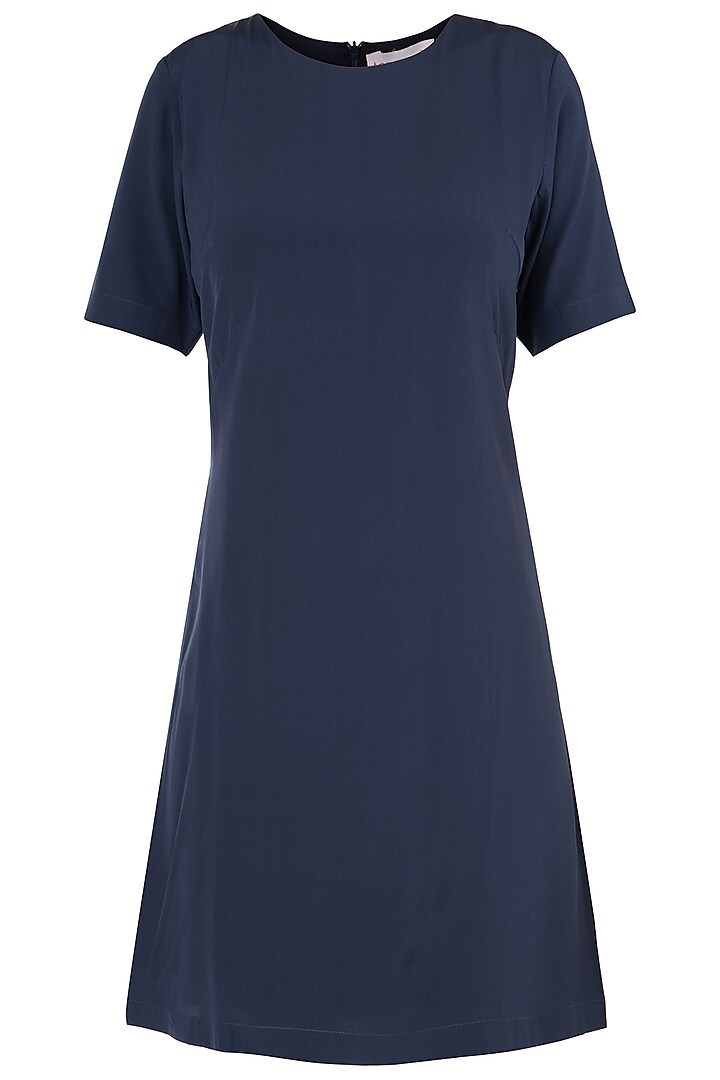 Navy blue shift dress available only at Pernia's Pop Up Shop. 2023