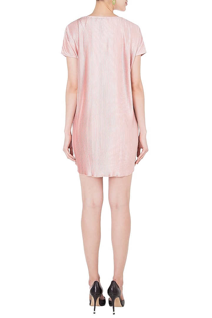 Blush pink pleated dress available only at Pernia's Pop Up Shop.