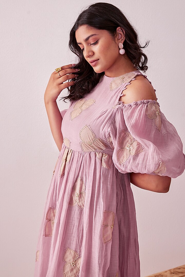 Lavender Embellished Vacation Dress by The Right Cut at Pernia's Pop Up Shop