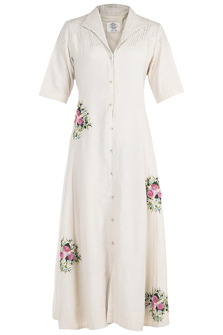 Ivory Embroidered Gown by The Right Cut