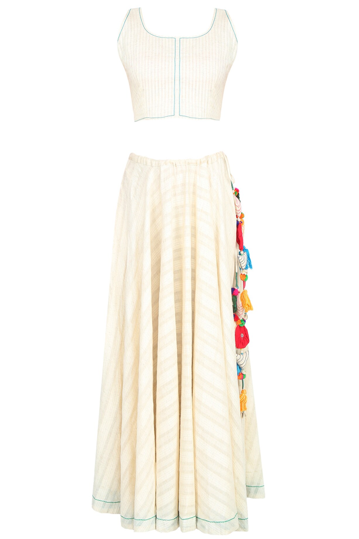 Crop top & umberalla skirt MPT244