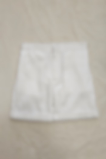 White Organic Cotton Shorts For Boys by The Right Cut Kids