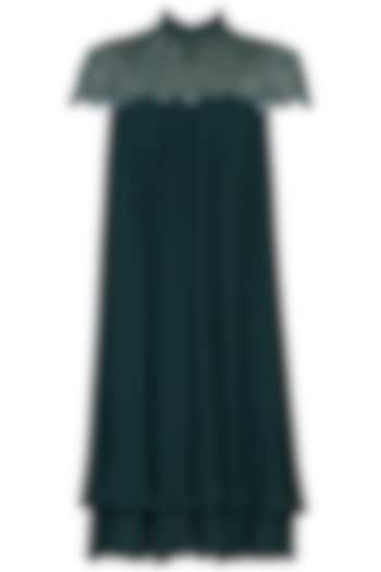 Emerald green embroidered dress available only at Pernia's Pop Up Shop.