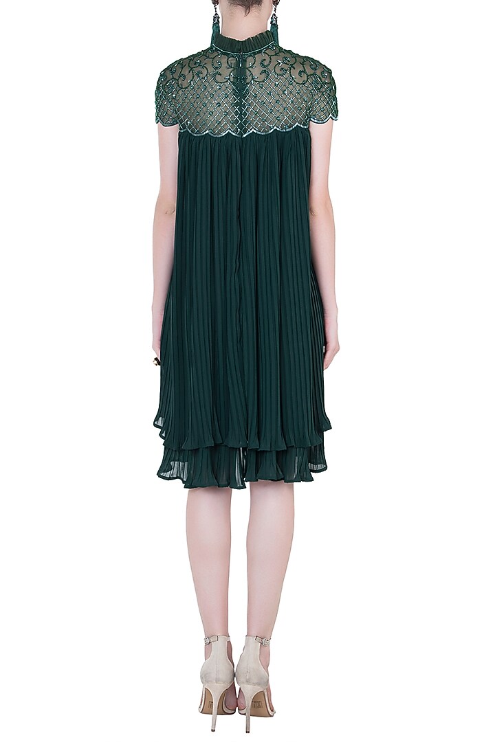 Emerald green embroidered dress available only at Pernia's Pop Up Shop.
