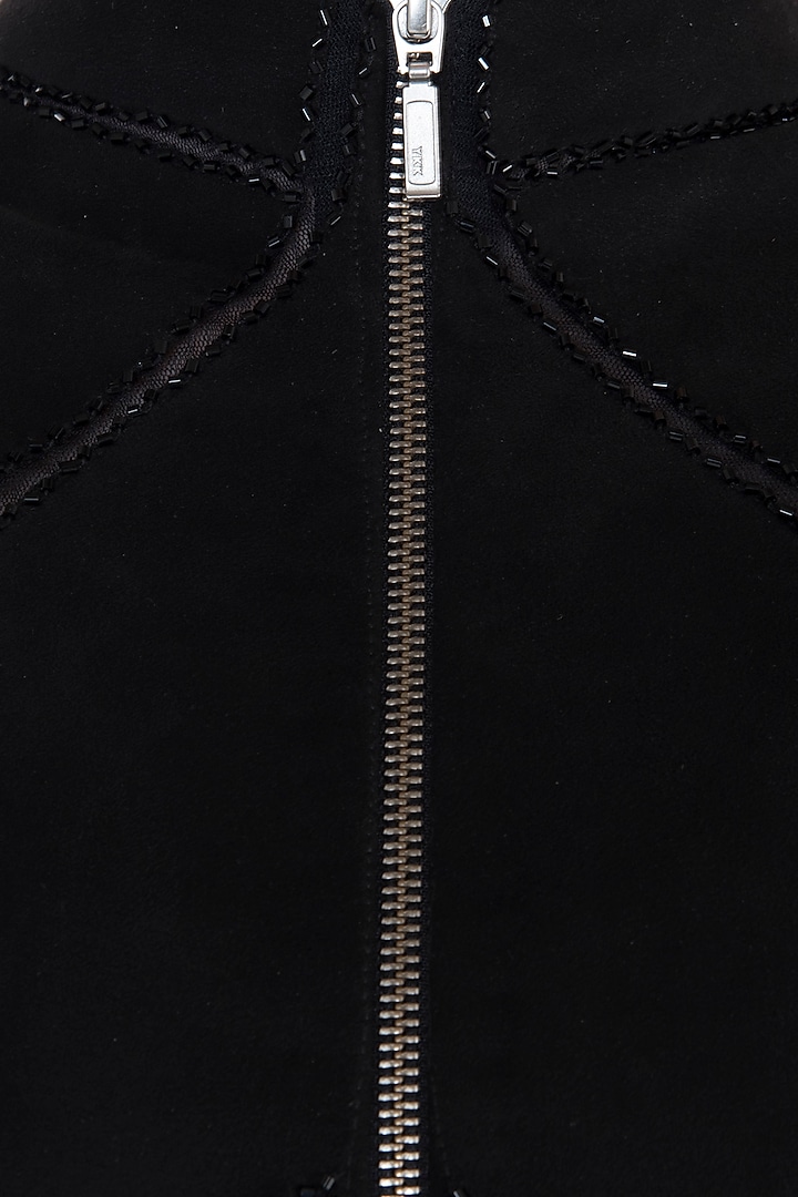 Black embroidered jacket available only at Pernia's Pop Up Shop. 