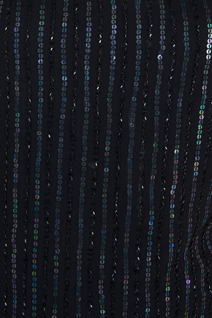 Black embroidered spaghetti dress available only at Pernia's Pop Up Shop.