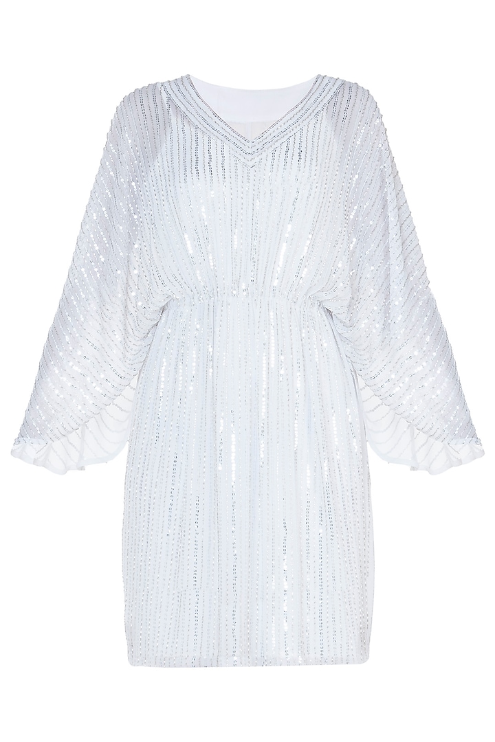 White Embroidered Dress by Trish by Trisha Datwani