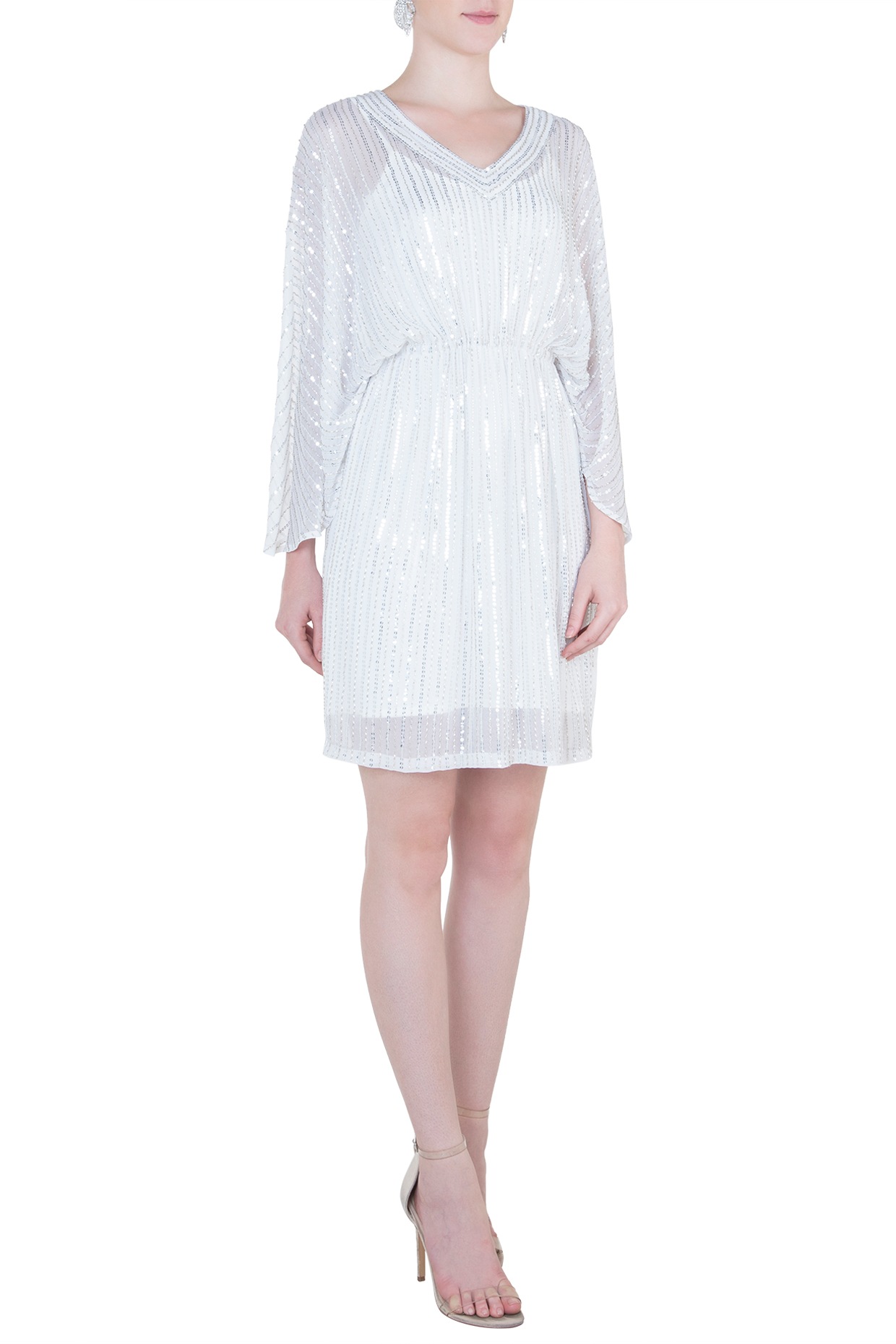 1984300 White Embroidered Dress main image 0