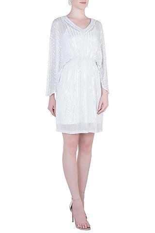 White Embroidered Dress by Trish by Trisha Datwani