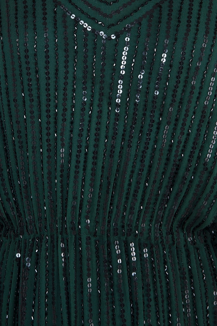 Green embroidered dress available only at Pernia's Pop Up Shop.