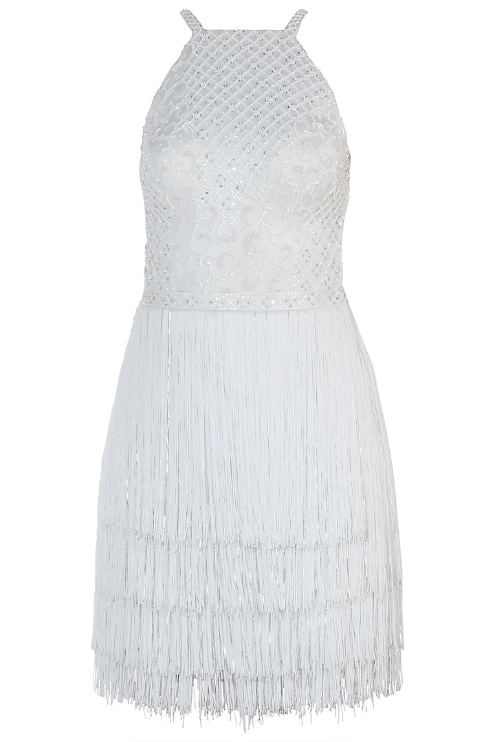 White Embroidered Dress by Trish by Trisha Datwani