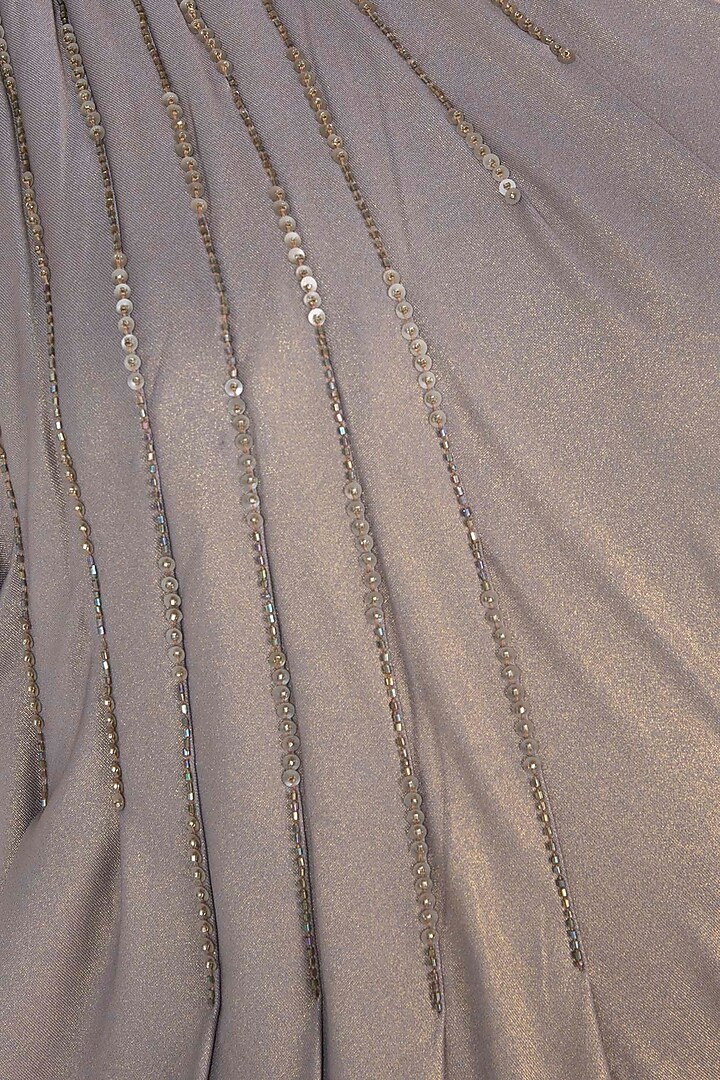 Greyish gold embroidered gown available only at Pernia's Pop Up Shop.