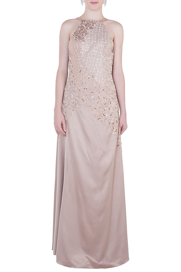 Rose gold embroidered gown available only at Pernia's Pop Up Shop.