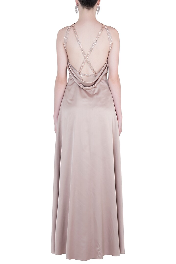 Rose gold embroidered gown available only at Pernia's Pop Up Shop.