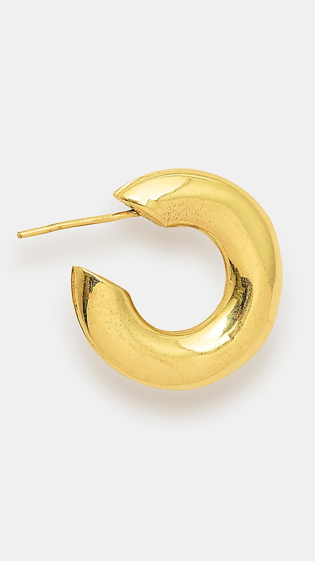 Gold Plated Hoop Earrings In Sterling Silver by Trisu at Pernia's Pop Up Shop