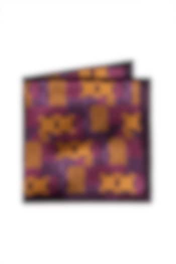 Purple Printed Pocket Square by Trosta