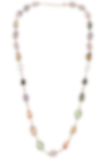Gold Plated Multi Color Necklace by Tarusa