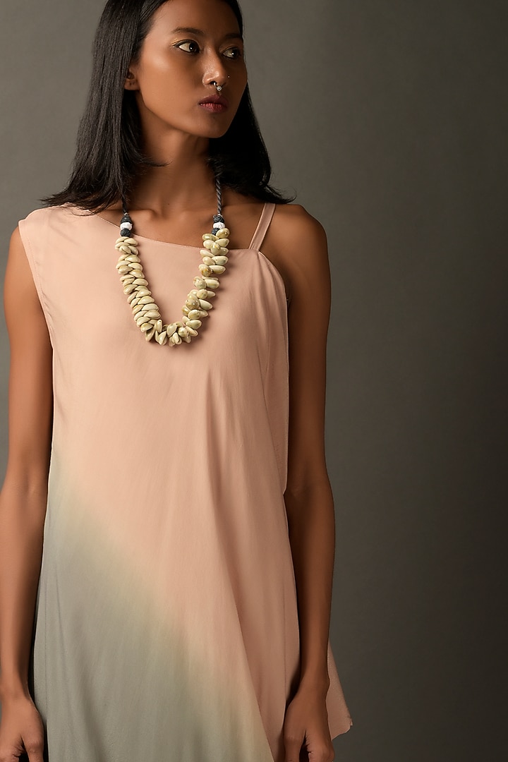 Pink & Grey Ombre Georgette Summer Dress by Two Sisters By Gyans at Pernia's Pop Up Shop