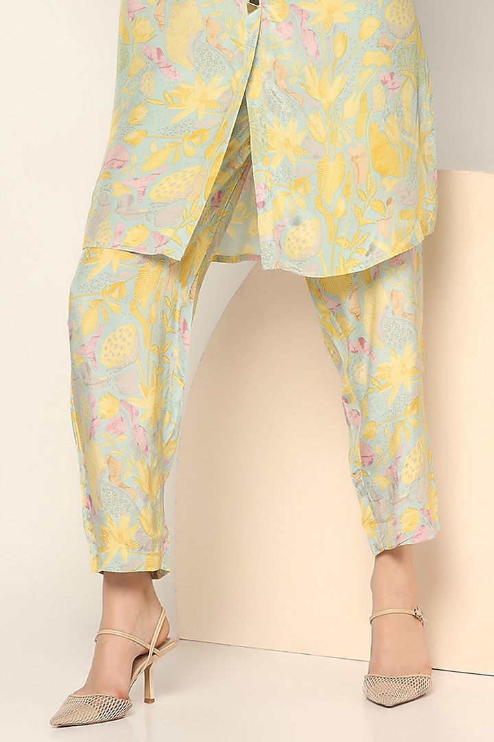 Grey Crepe Embellished & Printed Co-Ord Set by Two Sisters By Gyans at Pernia's Pop Up Shop