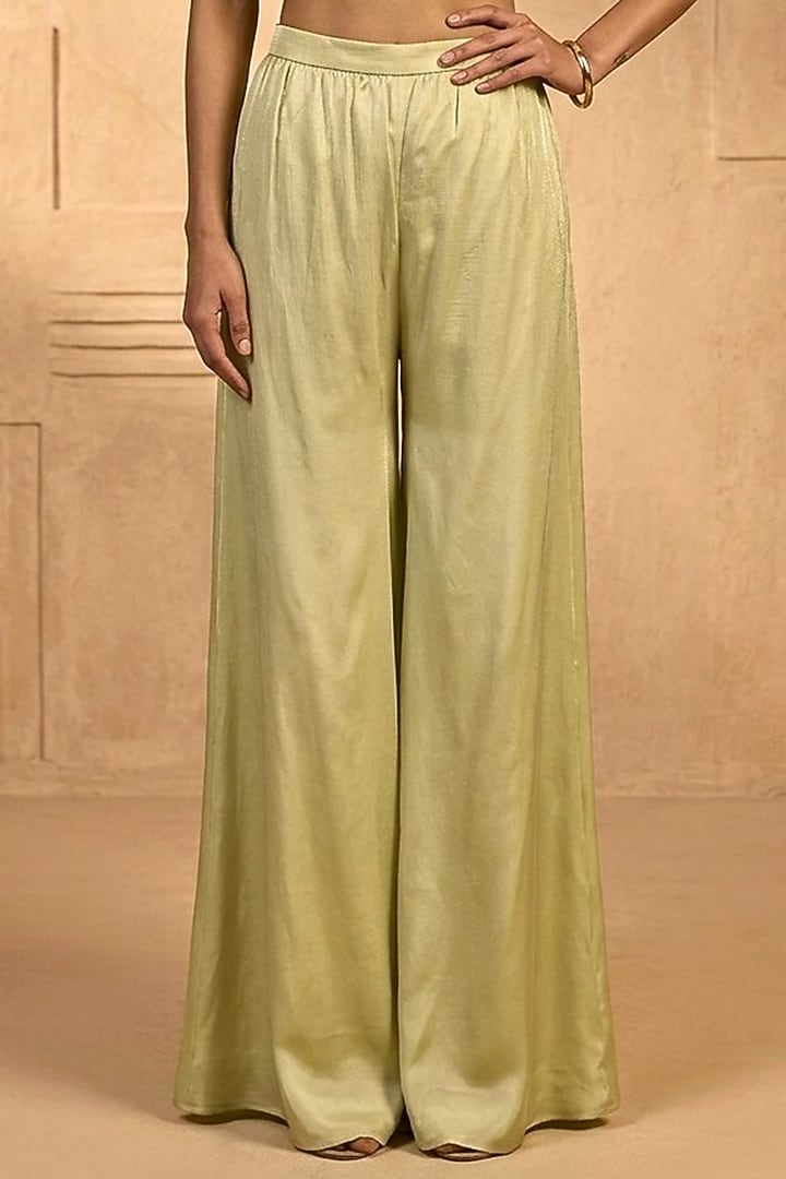 Green Chiffon Floral Embellished Cape Set by Two Sisters By Gyans at Pernia's Pop Up Shop