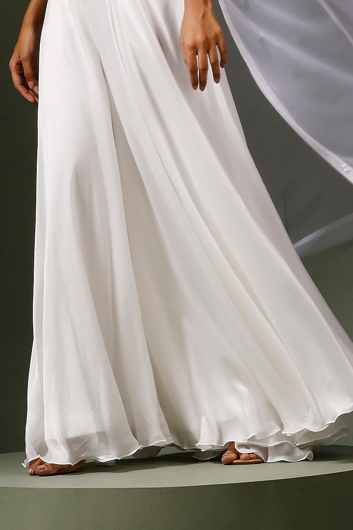 White Net Cape Set by Two Sisters By Gyans at Pernia's Pop Up Shop