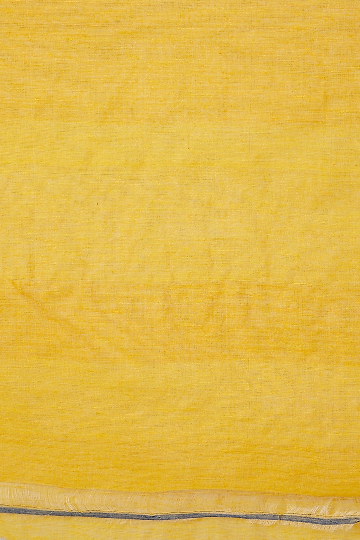 Tumeric Yellow Dyed Saree Set by The Silk Chamber at Pernia's Pop Up Shop