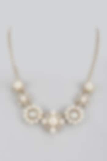 White Finish Pearl Necklace by The Style Closet