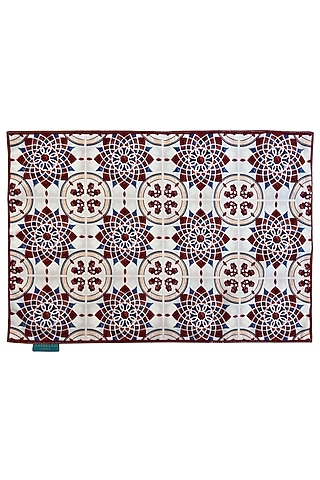 Multi-Colored Poly Duck & Silk Dupion Geometric Printed Placemats Set by Tasseled Home