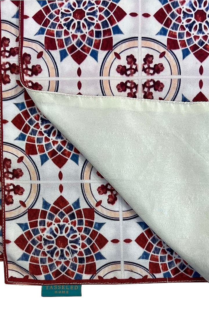 Multi-Colored Poly Duck & Silk Dupion Geometric Printed Placemats Set by Tasseled Home at Pernia's Pop Up Shop