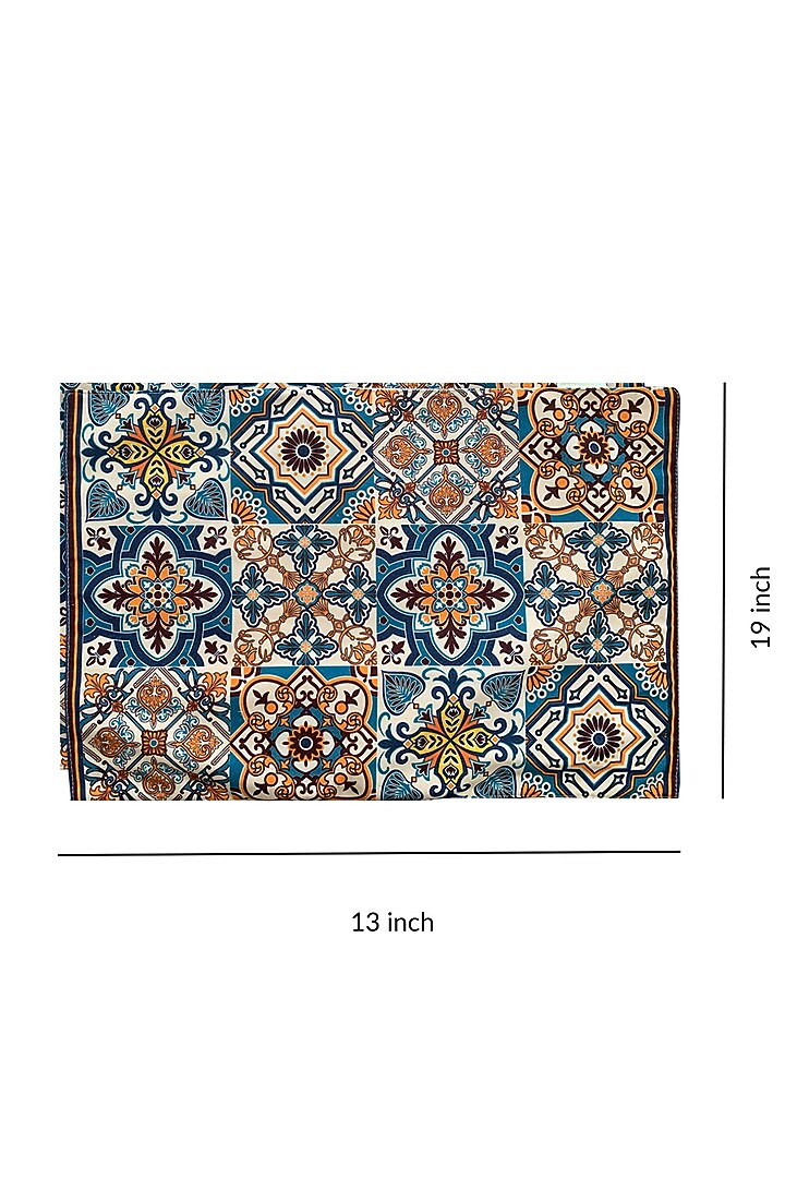 Multi-Colored Poly Duck & Silk Dupion Floral Printed Placemats Set by Tasseled Home at Pernia's Pop Up Shop