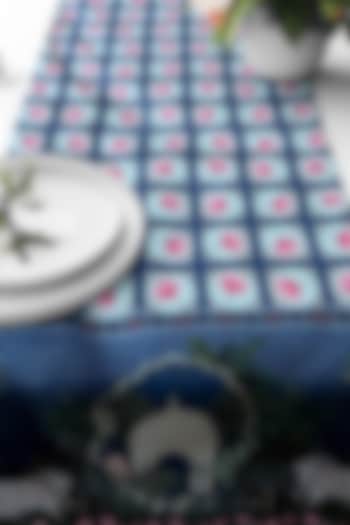 Blue Velvet & Silk Dupion Printed Table Runner by Tasseled Home at Pernia's Pop Up Shop