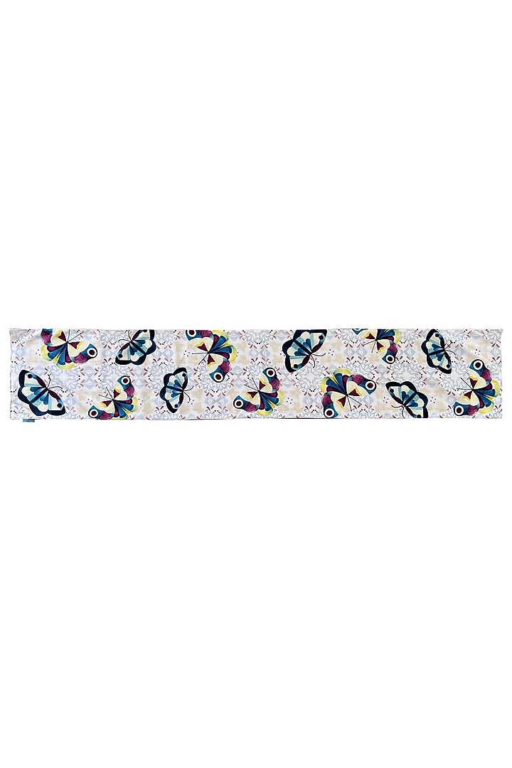 Green Velvet & Silk Dupion Abstract Printed Table Runner by Tasseled Home at Pernia's Pop Up Shop