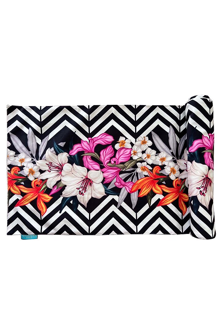 Multi-Colored Velvet & Silk Dupion Floral Printed Table Runner by Tasseled Home at Pernia's Pop Up Shop
