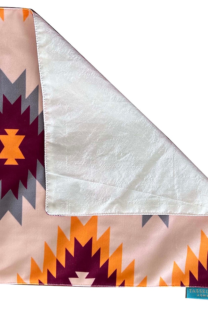 Multi-Colored Velvet & Silk Dupion Geometric Printed Table Runner by Tasseled Home at Pernia's Pop Up Shop