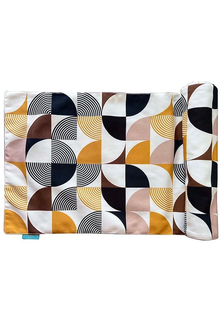 Multi-Colored Poly duck & Silk Dupion Geometric Printed Table Runner by Tasseled Home at Pernia's Pop Up Shop