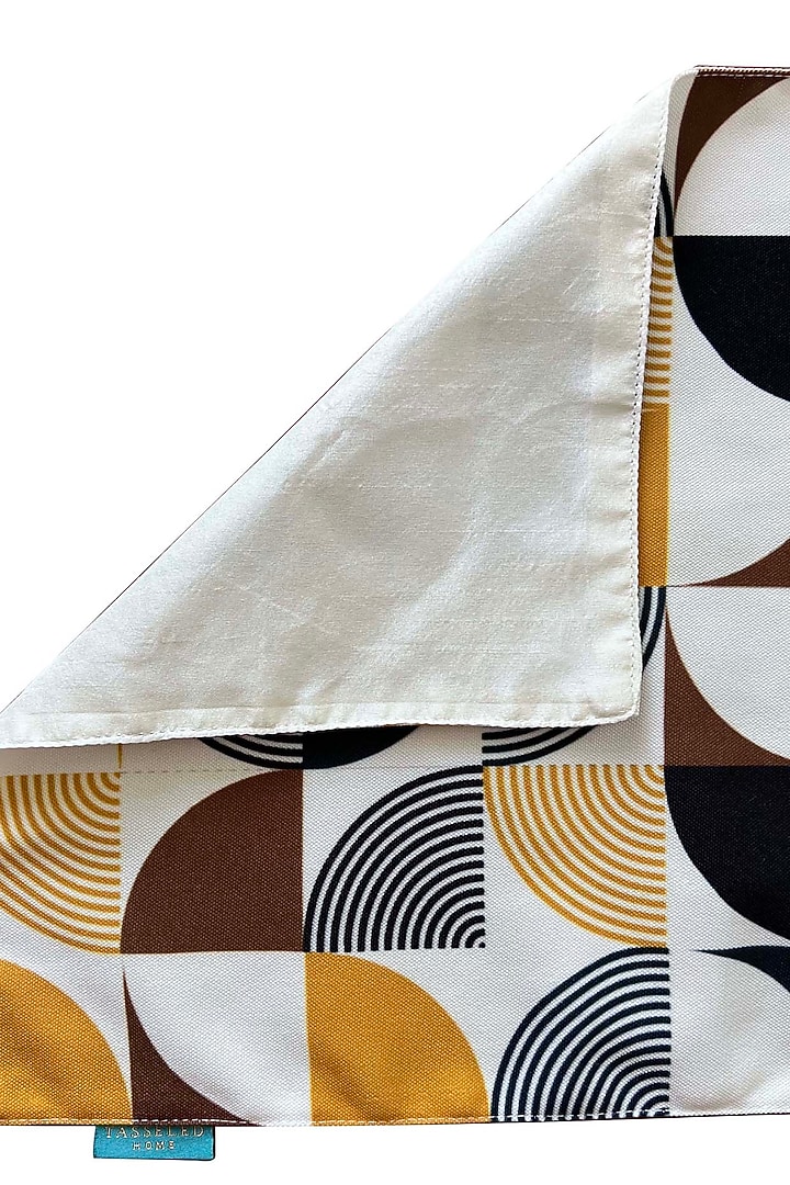 Multi-Colored Poly duck & Silk Dupion Geometric Printed Table Runner by Tasseled Home at Pernia's Pop Up Shop