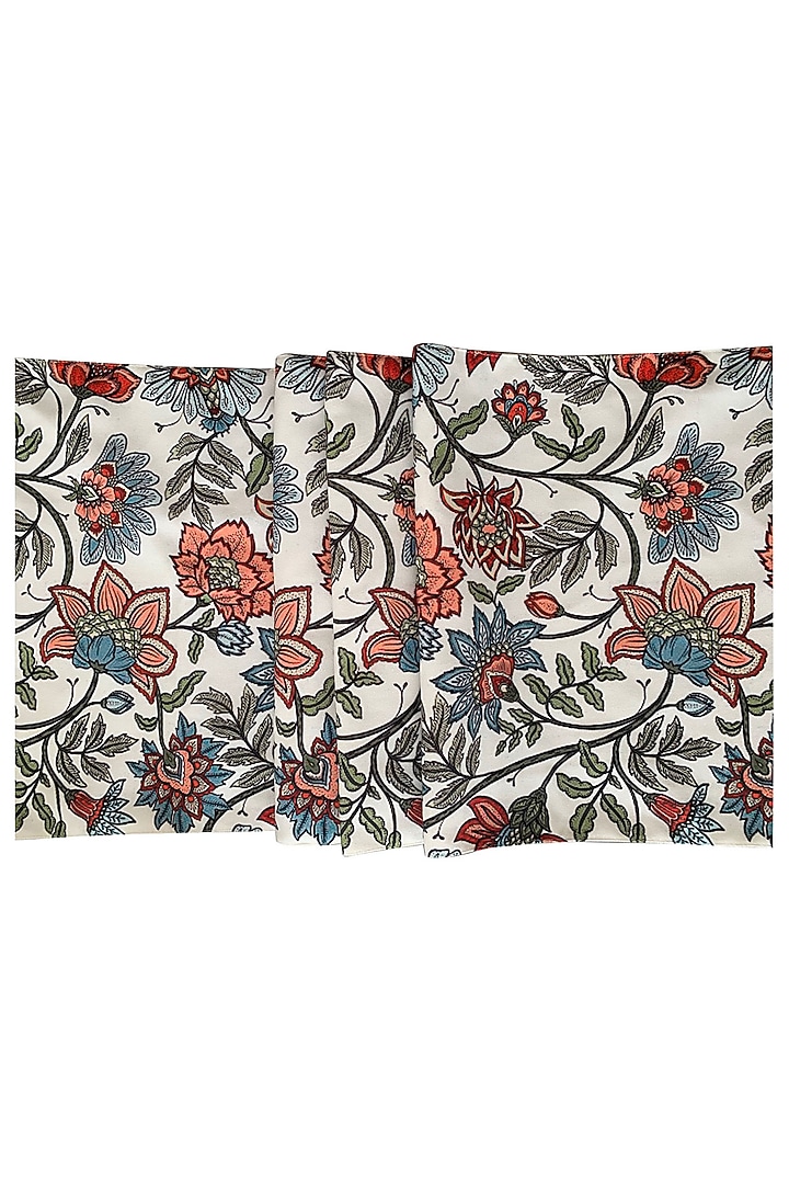 Multi-Colored Poly Duck & Silk Dupion Floral Printed Table Runner by Tasseled Home at Pernia's Pop Up Shop