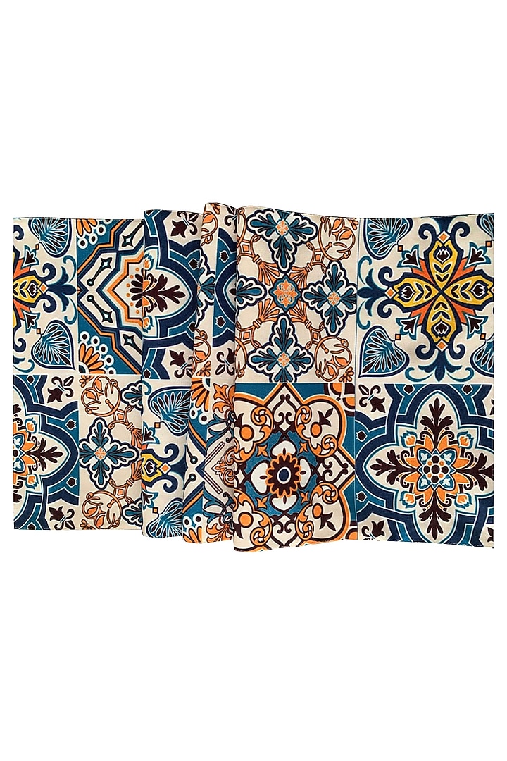 Multi-Colored Poly Duck & Silk Dupion Floral Printed Table Runner by Tasseled Home at Pernia's Pop Up Shop