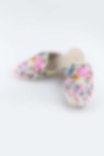 Off White Floral Mules by The Shoe Tales