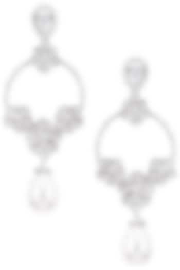 Silver Shell Pearl Earrings by Tsara