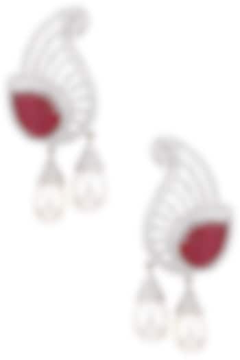 Silver Paisley Earrings by Tsara