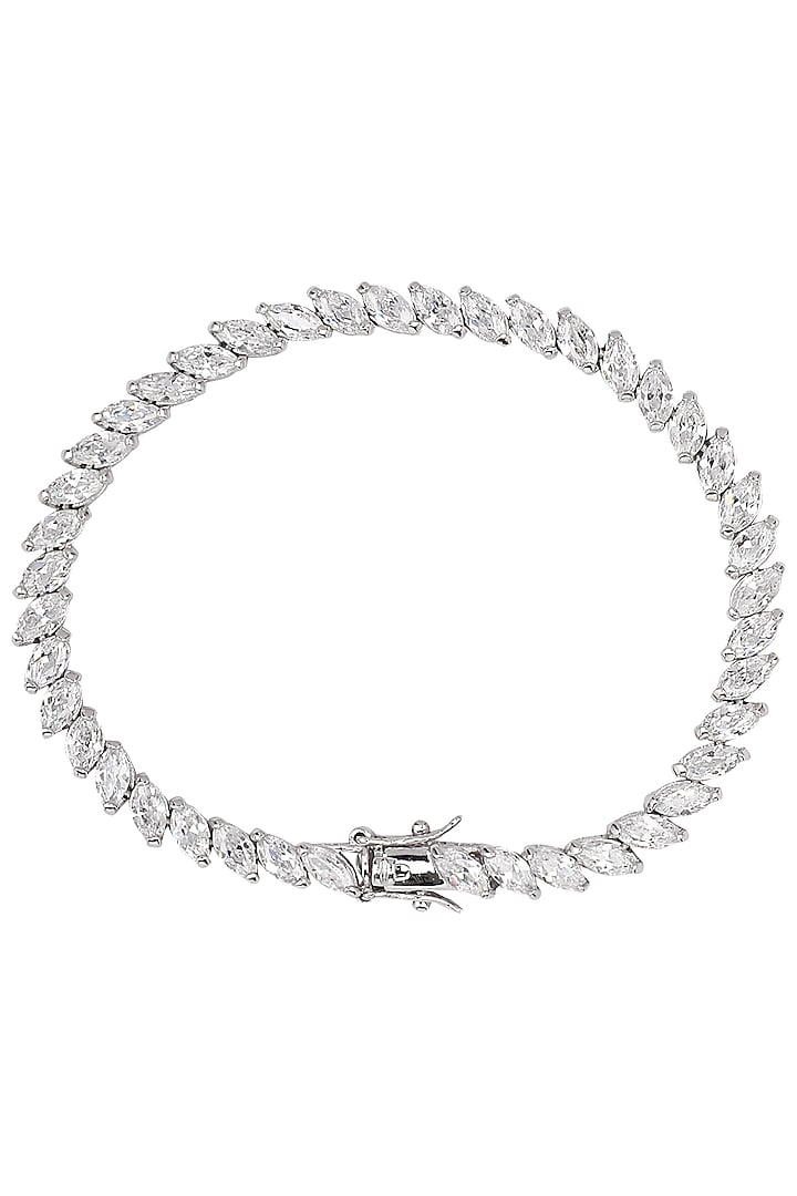 Rhodium finish zircons bracelet available only at Pernia's Pop Up Shop ...