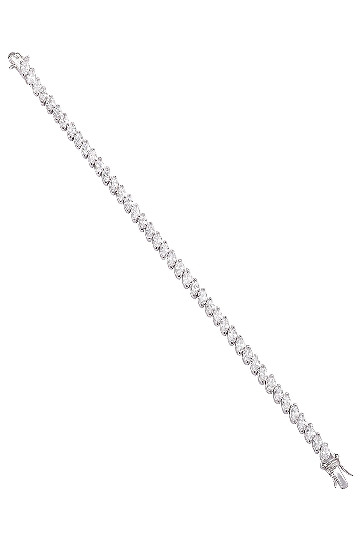 Rhodium finish zircons bracelet available only at Pernia's Pop Up Shop.