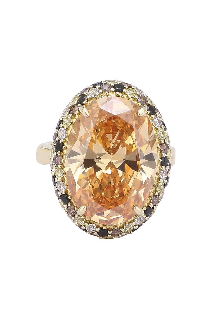Yellow gold plated zircon ring available only at Pernia's Pop Up Shop.
