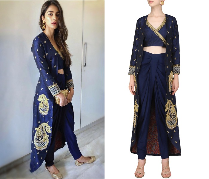 Premium Georgette Kathiyawadi Embroidery Work Crop Top and Seprate Short  Jacket for Her, Party Wear Suit, Salwar Suit, Crop Top and Skirt - Etsy