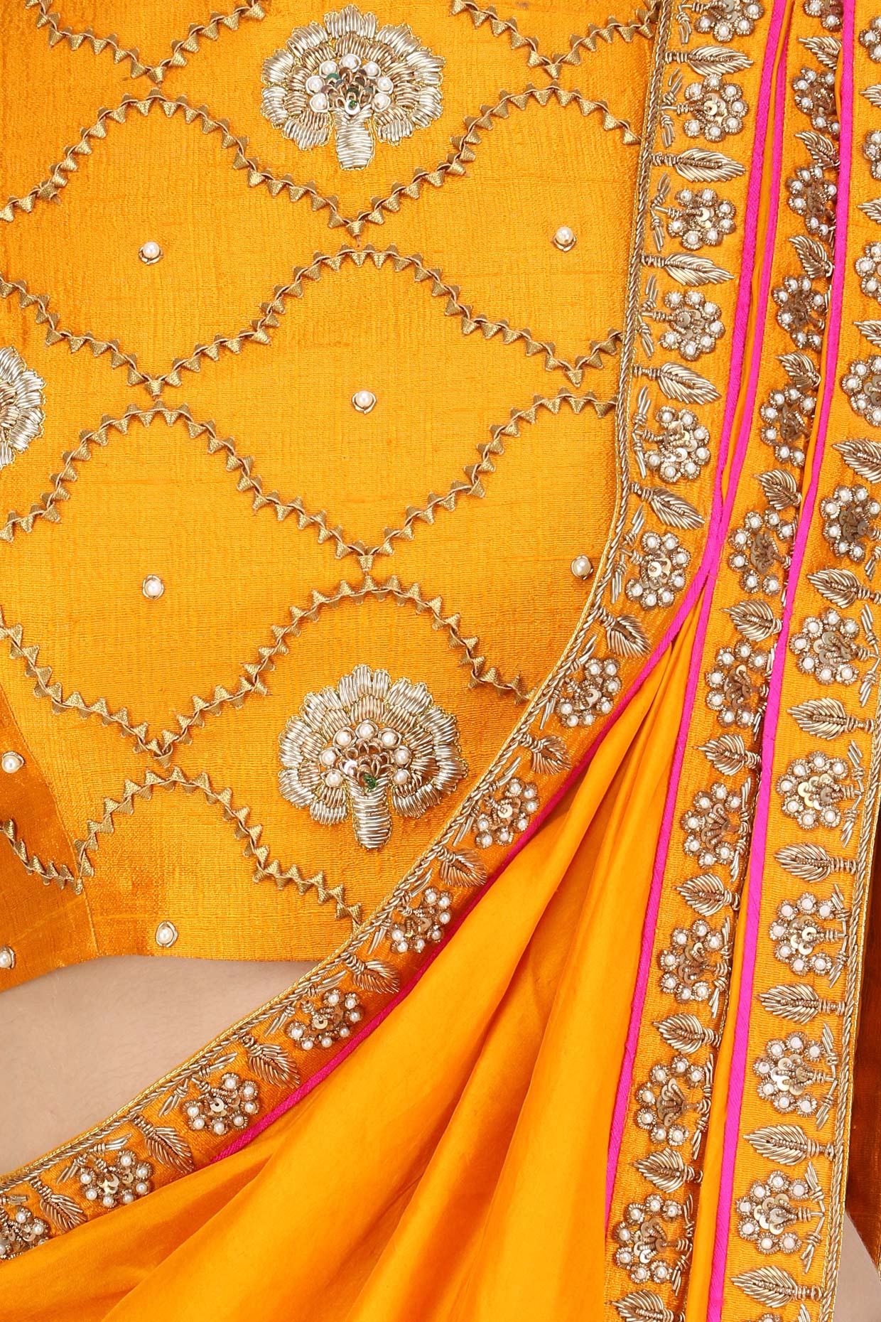 Saffron Color Premium Collection Soft Banarasi Silk Saree with Golden Zari  Work - Navshtri Family