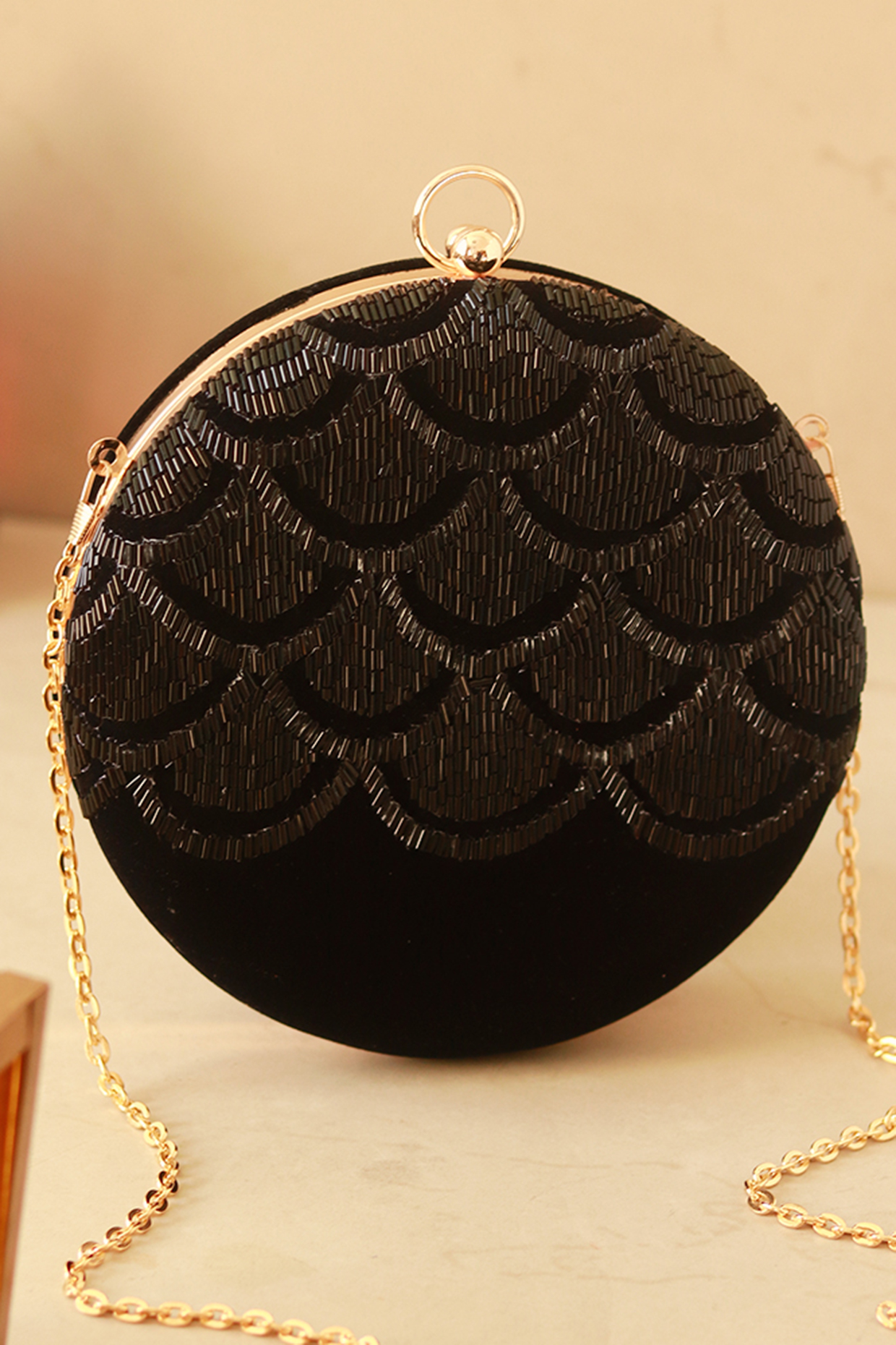 Black Velvet Hand Embroidered Clutch by THE TAN CLAN at Pernia's Pop Up Shop